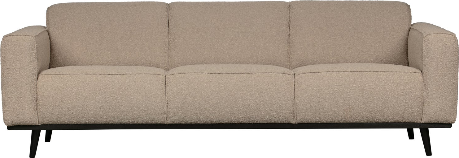 Personers Sofa Woood Statement Beige Boucl 230x93 Bonell Fjedre Høj Siddekomfort