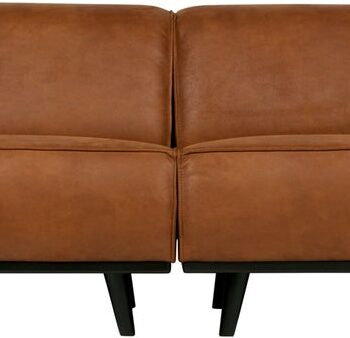 Personers Sofa Woood Statement Cognac Læderlook 372 Blød Siddekomfort Slidstærk