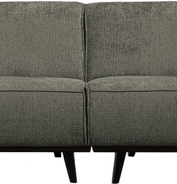 Personers Sofa Woood Statement Dyb Blå Struktureret Velour B372
