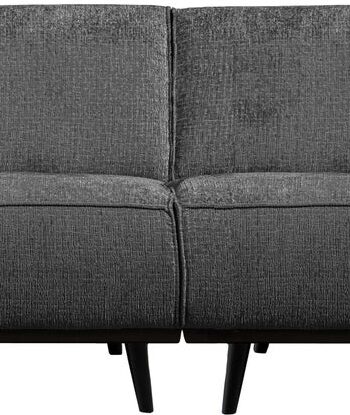 Personers Sofa Woood Statement Grå Struktureret Velour Veloursofa B280 Med Skum   Fjedring Slidstærkt 100 Polyester