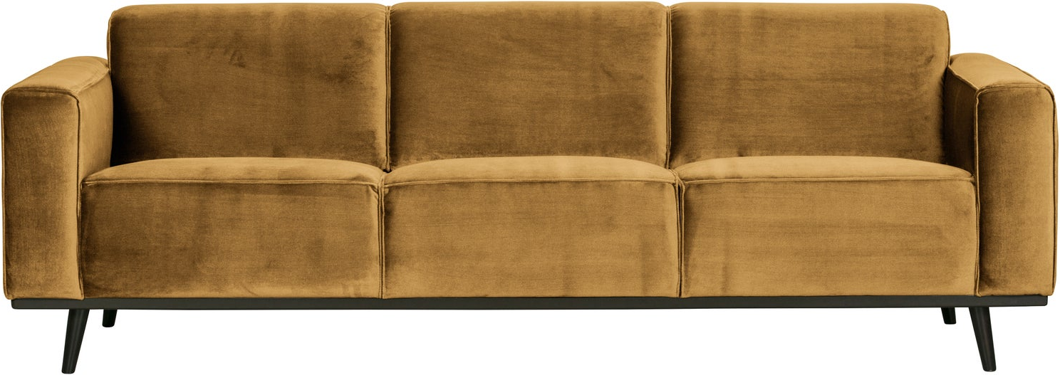 Personers Sofa Woood Statement Honninggul Strikket Velour 230 Bonell Fjedre