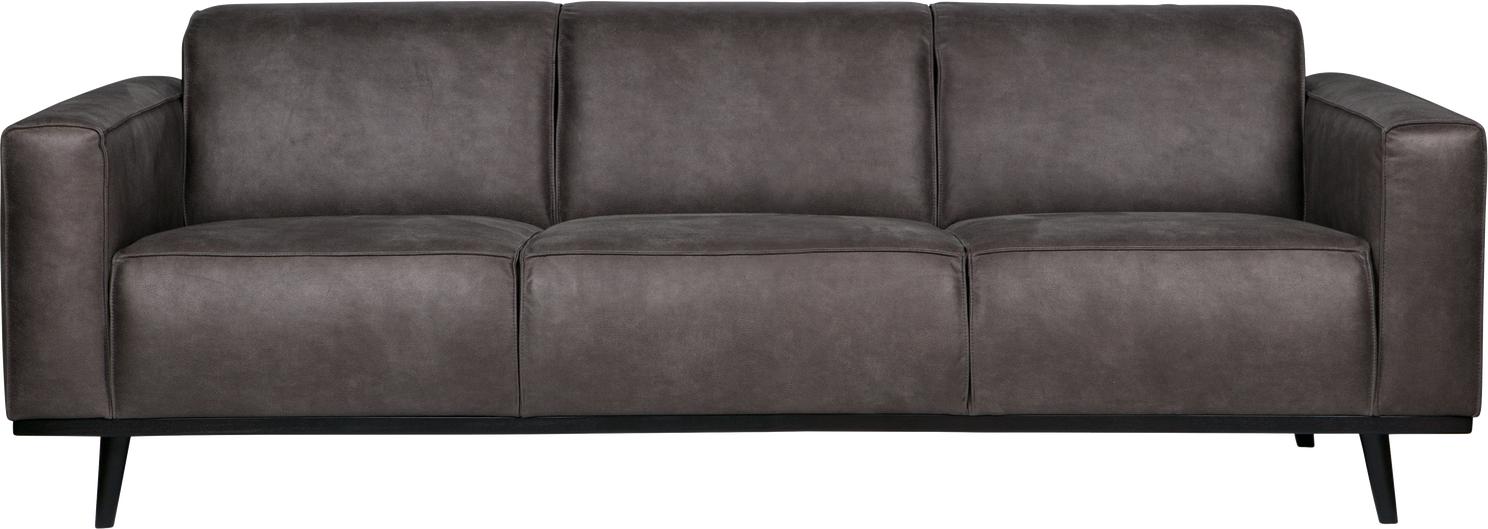 Personers Sofa Woood Statement Kunstlæder Læderlook Antracit 230 Bonell Fjedring Tidløs