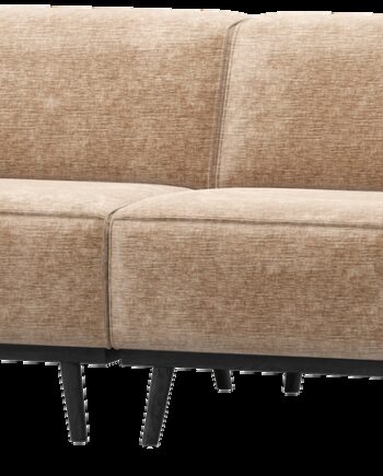 Personers Sofa Woood Statement Lyserød Chenille Velour 280 Bred Bonell Fjedre