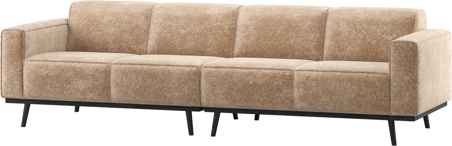 Personers Sofa Woood Statement Lyserød Chenille Velour 280 Bred Bonell Fjedre