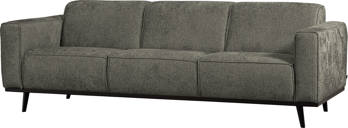 Personers Sofa Woood Statement Struktureret Velour Blå B230 D93 H77 Birketræsben