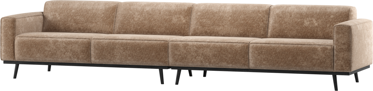 Personers Sofa Woood Statement Taupe Chenillevelour B372 Høj Siddekomfort