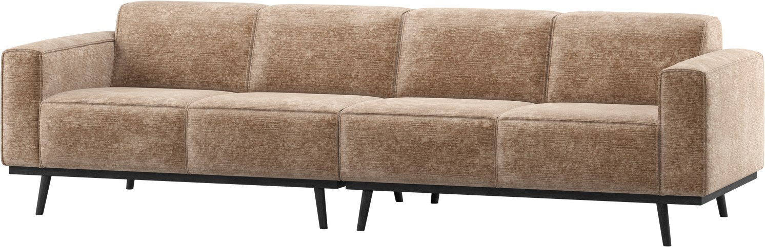 Personers Sofa Woood Statement Velour Chenille Taupe B280 Bonell Zigzagfjedre