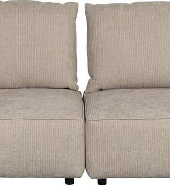 Personers Sofa Zuiver Hunter Stenlysgrå Modulopbygget Blødt Ribbet Stof 318 Bred