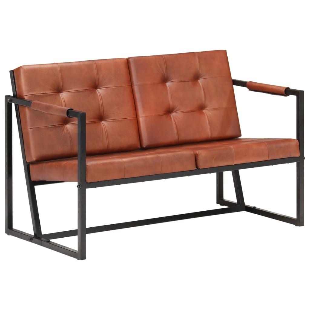 Personers Sofa ægte Gedeskind Brun Industrielt Stel