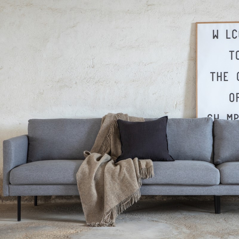 Polar Sofa Personers Gråt Stof