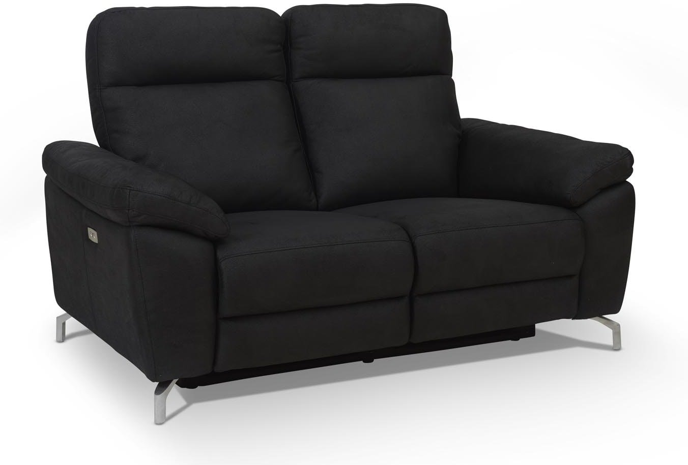 Raymond Hallmark Edinburgh Personers Sofa Sort Stof Med Højt Ryglæn Metalben