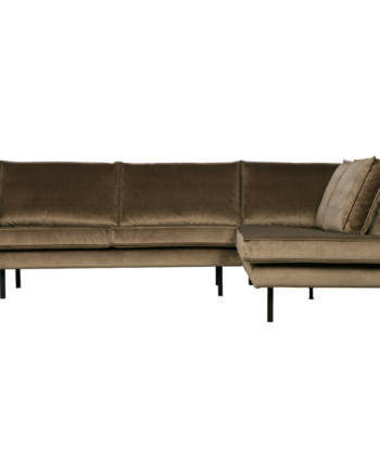 Rodeo Hjørnesofa Højrevendt Velour Taupe