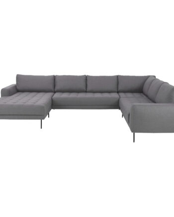 Rouge Hjørnesofa Med Til Venstre Basel Light Grey Brown 344x254x85cm