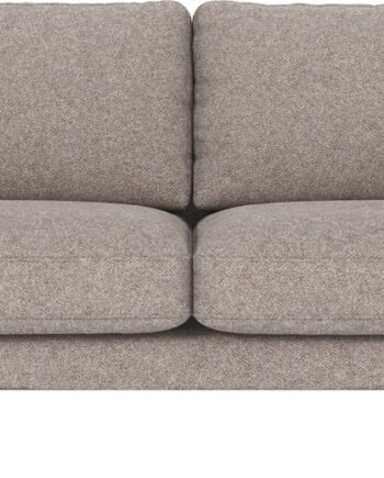 Rowico Corwin Personers Sofa Gråt Bobby Stof Med Sort Pulverlakeret Metalstel