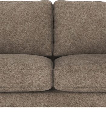 Rowico Corwin Personers Sofa Mørk Beige Anna Stof Med Sorte Pulverlakerede Metalben