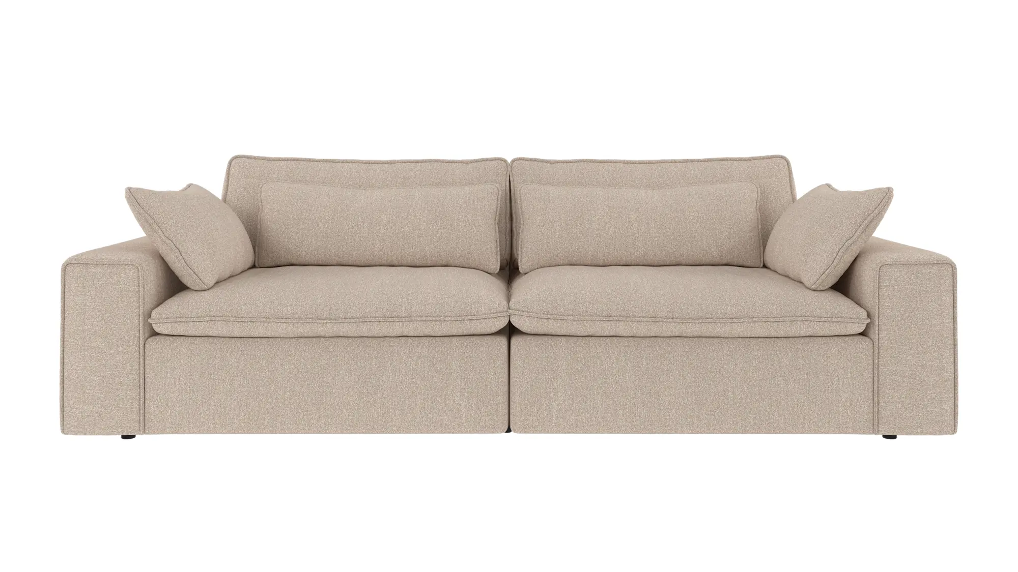 Rowico Rawlins Pers Sofa Lys Beige Polyester Stof Sort Plastik