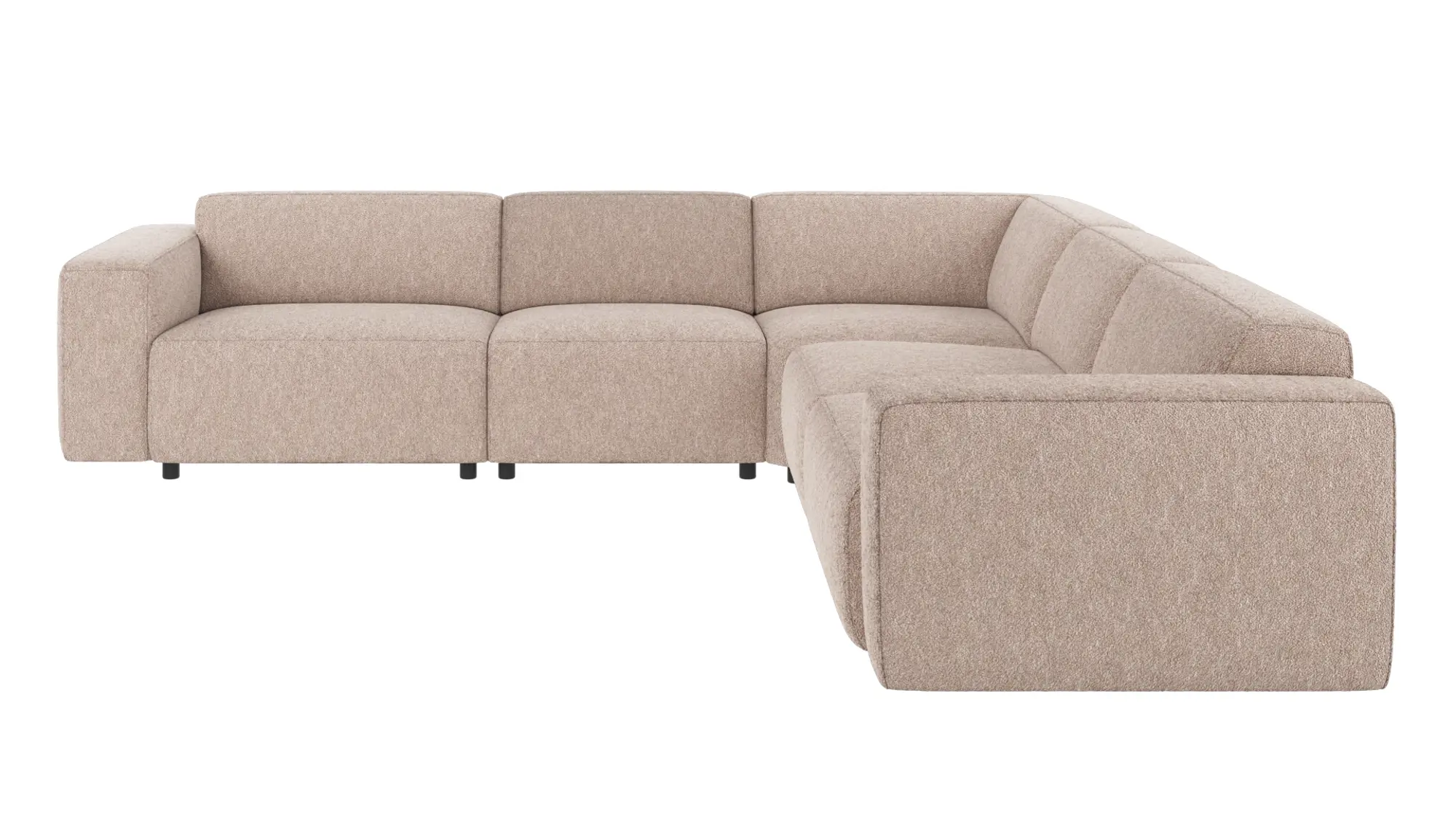 Rowico Willard  Pers Hjørnesofa Lys Beige Stof Sort Plastik