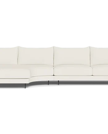 Samba Double Day Sofa Med Rund Chaiselong Hvid :366