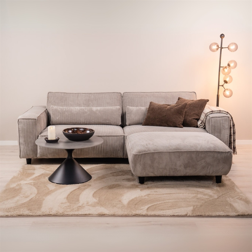 Scandinavian Home Ebba Personers Sofa Sand Fløjl Møbelsalg