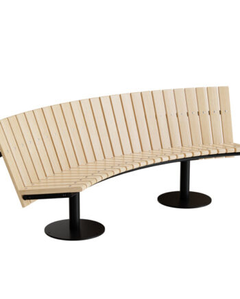 Sofa Cirkum  Buet Lav Massiv Birk Sort Understel