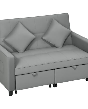 Sofa Justerbar Sofa Sovesofa Med Hynder Stofbetræk Til Stue Soveværelse Grå