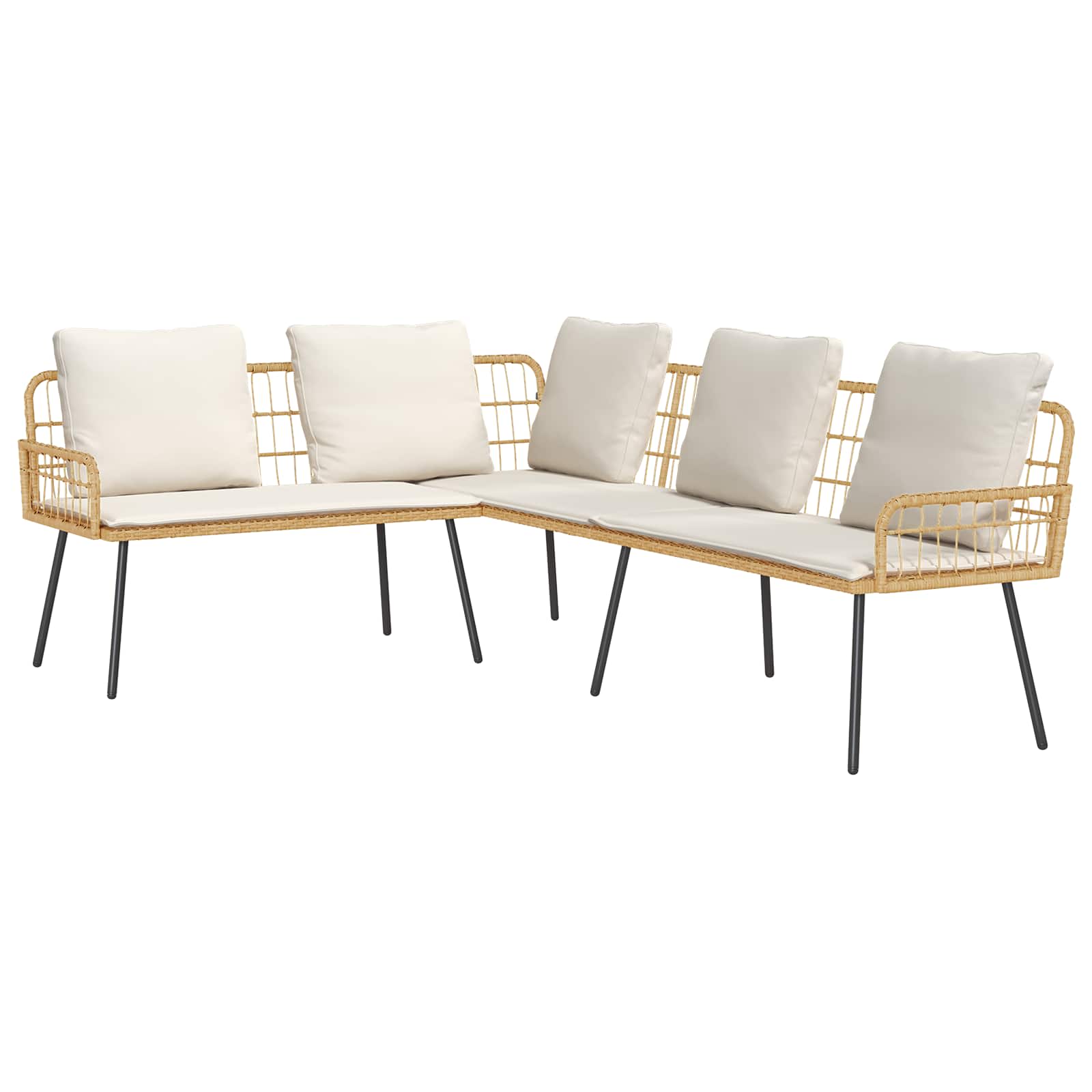 Sofa Med Pude 173 231 Stål Natur Cremehvid