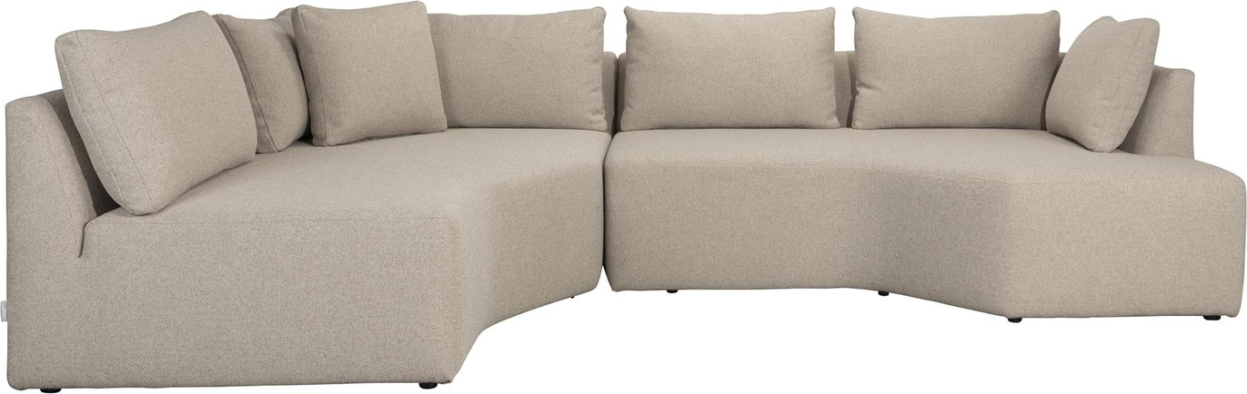 Sofa Modulsofa Zuiver Prosper Venstre Stenlysgrå Polyester 355