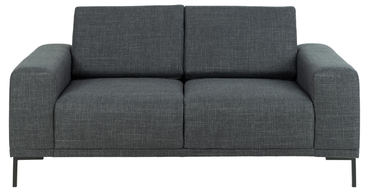 Sofakoncept Noora Pers Sofa Mørkegrå Stof Sort Metal
