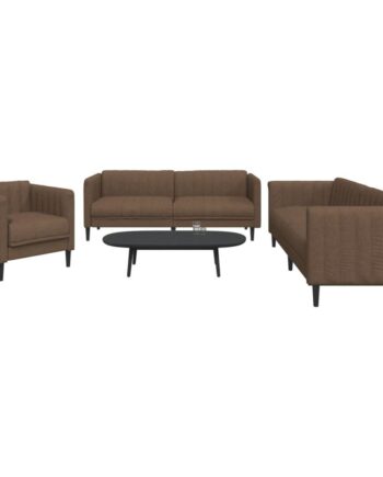 Sofasæt Stof Dele Brun Lænestol Personers Sofa