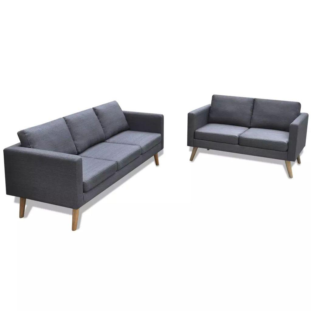 Sofasæt Stof Pers Pers Sofa Mørkegrå