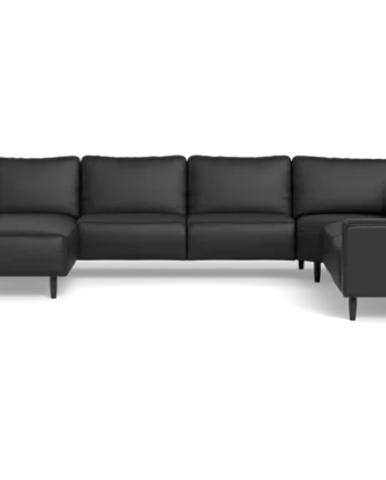 Solution 2701 Hjørnesofa Med Chaiselong Sort :350