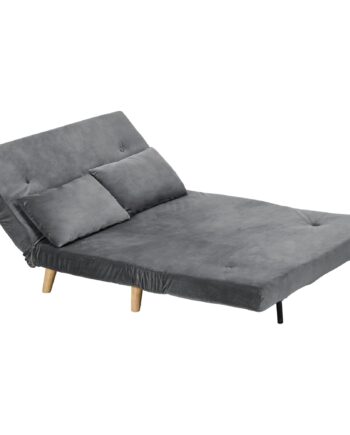 Sovesofa Afslappende Sofa Inkl Puder Fløjlslook 130 Grå