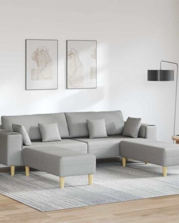 Stof Sofa Med Pude Skygrå 208 Stof