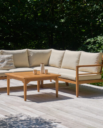 Taarbæk Lounge Hjørnesofa Inkl Bord Lyst Træ