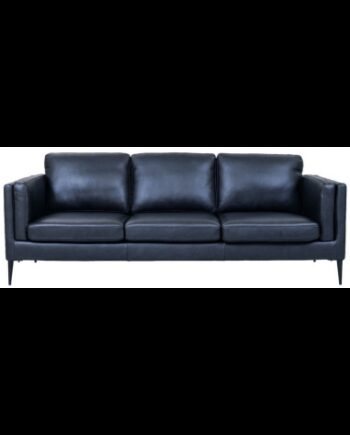 Vale Personers Sofa Metal ægte Læder B220 Sort Sort