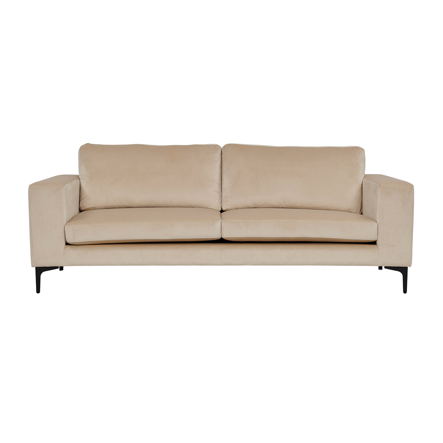 Venture Design Bolero Pers Sofa Beige Velour Sort Metal