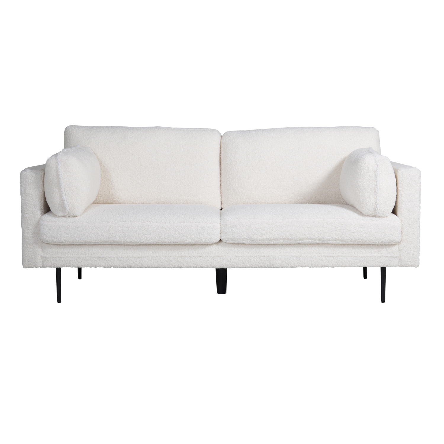 Venture Design Boom Pers Sofa Hvid Bamsestof Polyester Sort Metal