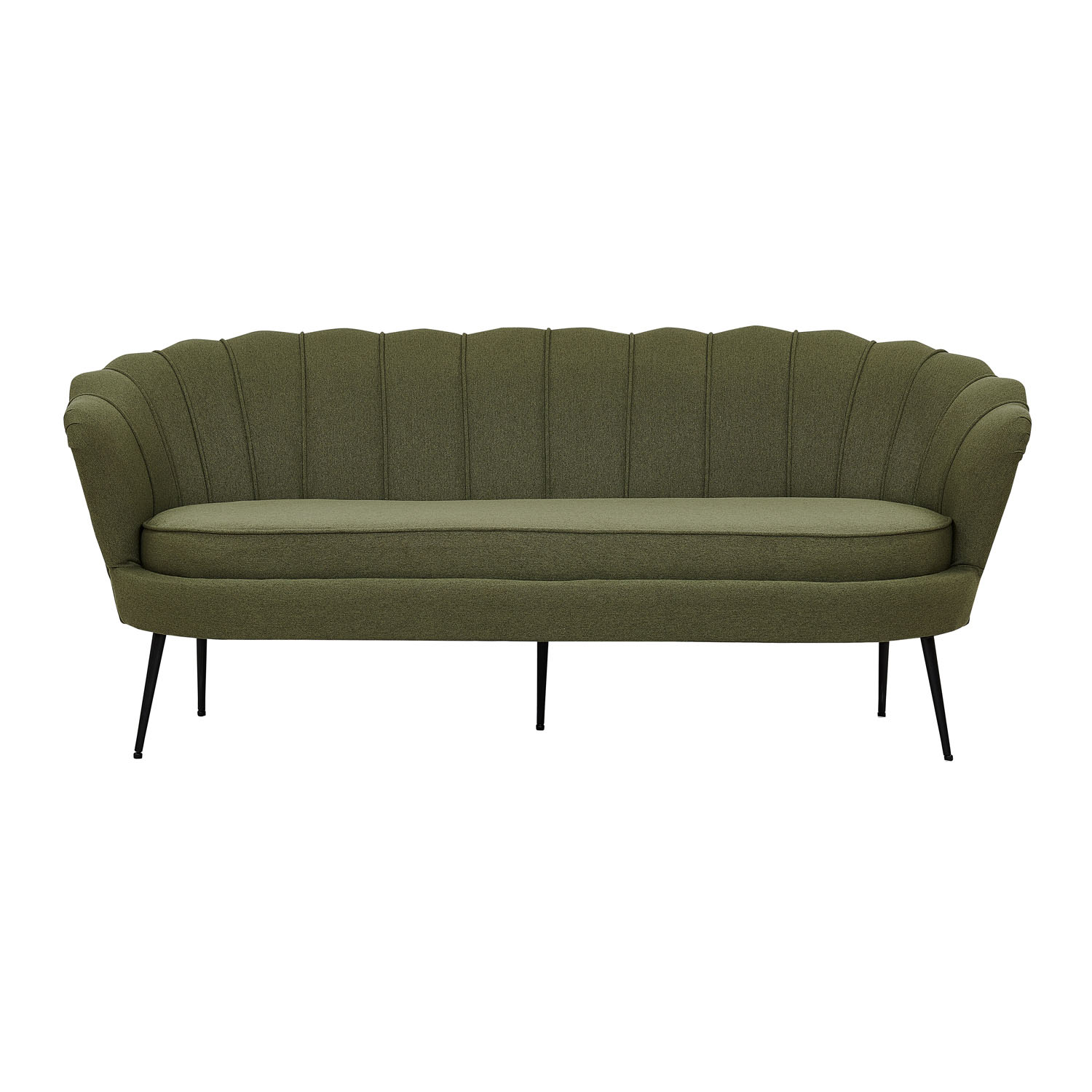 Venture Design Calais Personers Sofa Grøn Polyester Sort Metal