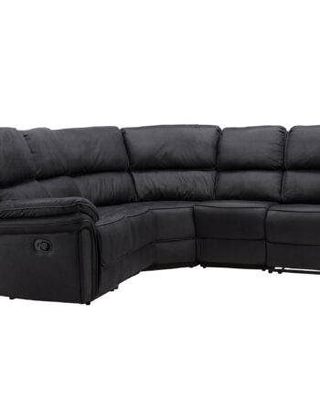 Venture Design Saranda Recliner Hjørnesofa Sort Mikrofiber