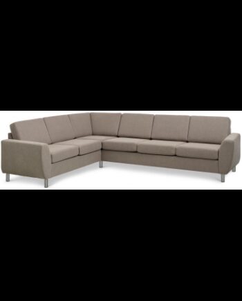 Wendy Hjørnesofa Polyester B295 D230 Børstet Alugrå Lysebrun