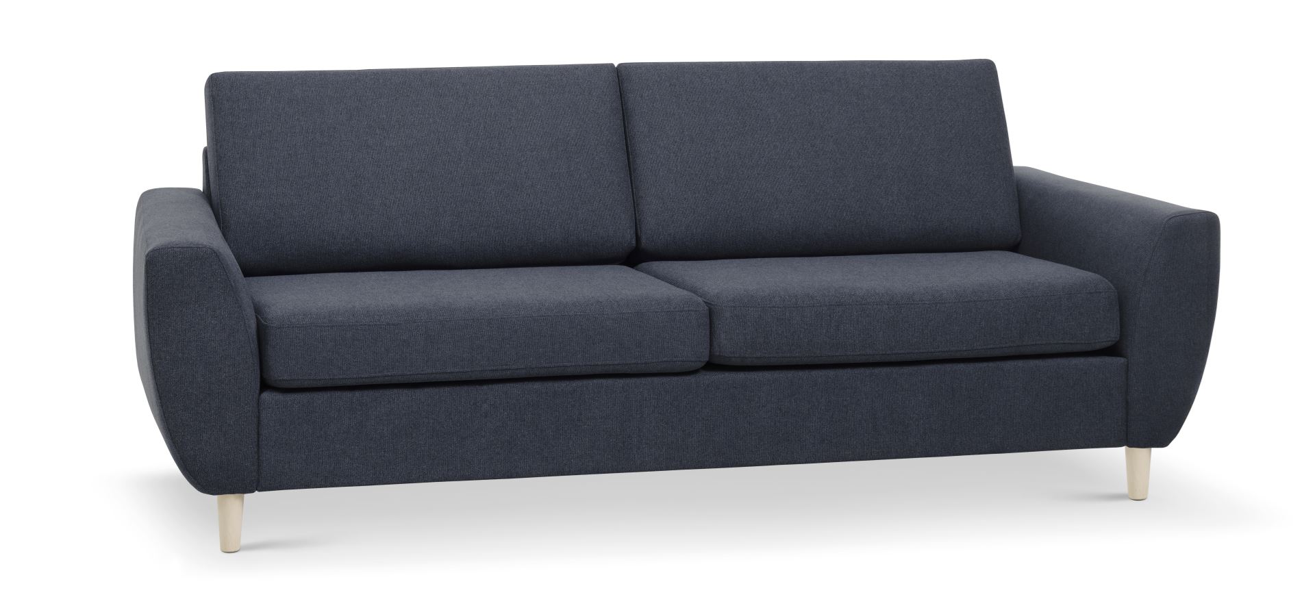 Wendy Pers Sofa Blå Polyester Stof Natur Træ