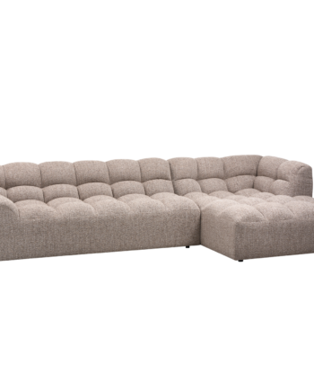 Woood Allure Sofa Højre Chaiselong Brun Melange Vævet Stof