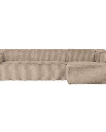 Woood Bean Hjørnesofa Højre Travertin Fløjl Stof