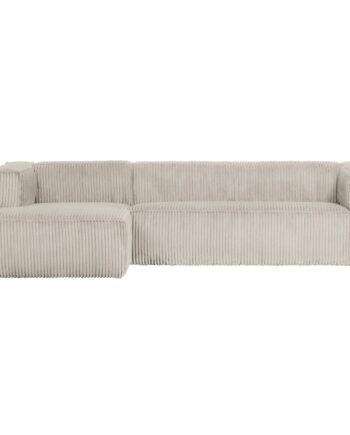 Woood Bean Hjørnesofa Venstre Rib Stof Natural 73x305x175