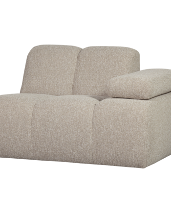 Woood Mojo Pers Modul Sofa Højre Armlæn Beige Meleret Boucl Stof