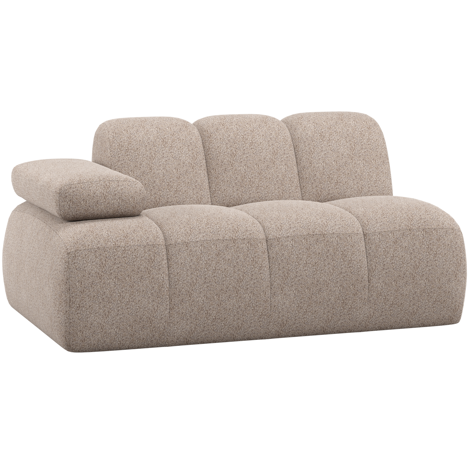 Woood Mojo Pers Sofa Element Armlæn Venstre Mørk Sand Uld
