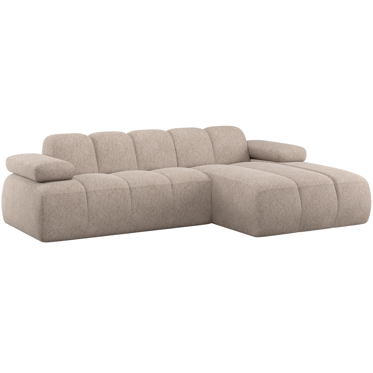 Woood Mojo Sofa Chaiselong Højre Mørk Sand Uld