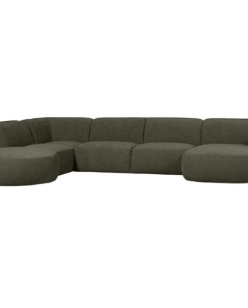 Woood Polly Sofa Venstre Varm Grøn 71x353x245