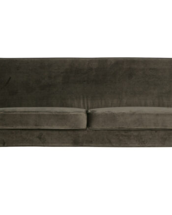 Woood Rocco Sofa Varm Grøn Polyester Fløjl Sort Bøgetræ