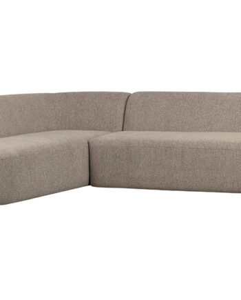 Woood Sloping Hjørnesofa Venstre Natur Melange Chenille Polyester